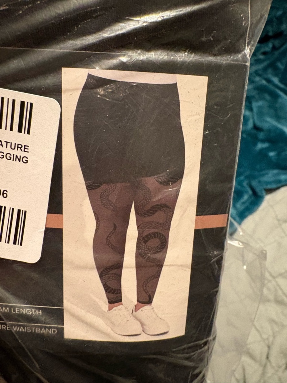 Torrid Burnout Snake Print Black Leggings